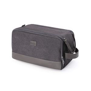 Toiletry Bag For Men Travel Toiletry Organizer Canvas And Leather Dopp Kit🐻